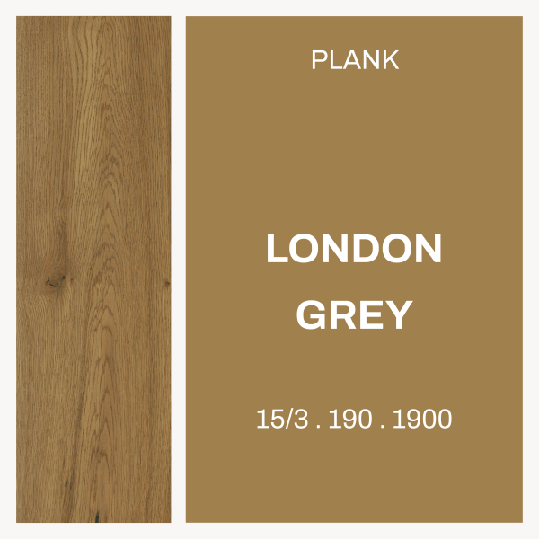 London Grey – Plank 15/3 x 190 × 1900 Natural grade