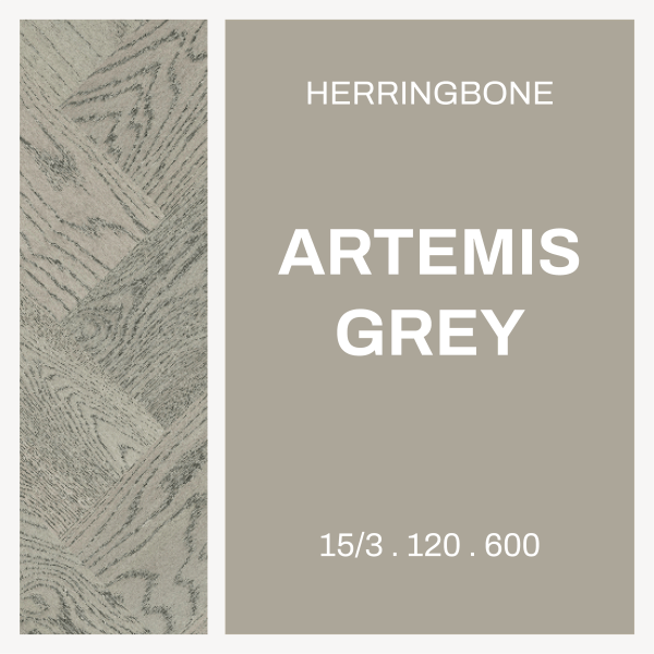 Artemis Grey – Herringbone 15/3 x 120 × 600 Select grade